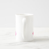 Roze Camouflage Ribbon Faith Bone China Mok (Achterkant)