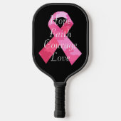 Roze Camouflage Ribbon Faith Pickleball Paddle (Achterkant)