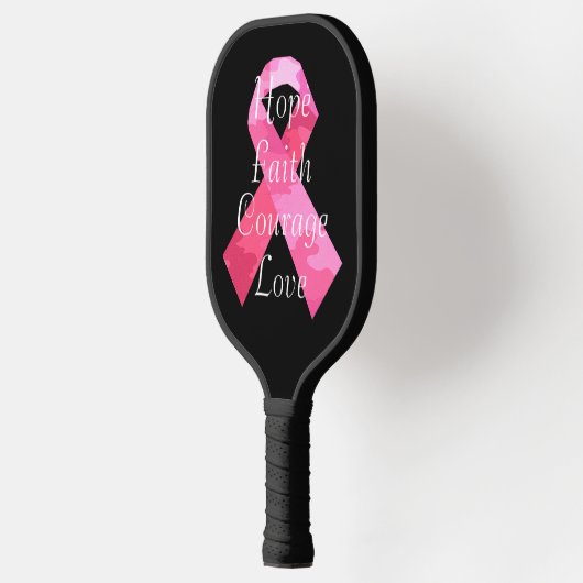 Roze Camouflage Ribbon Faith Pickleball Paddle (Links)