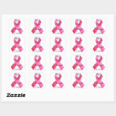 Roze Camouflage Ribbon Faith Stickers (Vel)