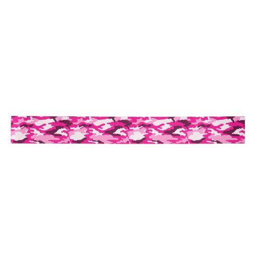 Roze camouflage Ribbon Satijnen Lint (Voorkant)
