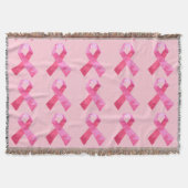 Roze Camouflage Ribbon Throw Blanket Deken (Voorkant)