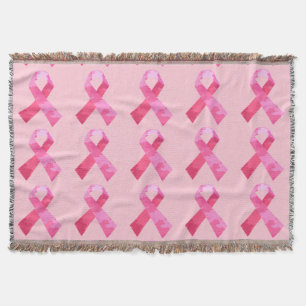Roze Camouflage Ribbon Throw Blanket Deken