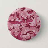 Roze camouflage ronde button 5,7 cm (Voorkant)