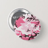 Roze Camouflage Ronde Button 5,7 Cm (Voorkant /achterkant)