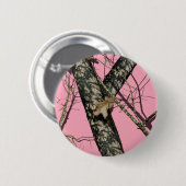 Roze Camouflage Ronde Button 5,7 Cm (Voorkant /achterkant)