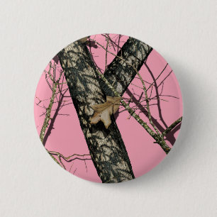 Roze Camouflage Ronde Button 5,7 Cm