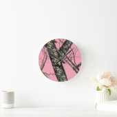 Roze Camouflage Ronde Klok (Huis)