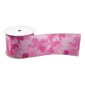 Roze Camouflage Satijnen Lint (Spoel)