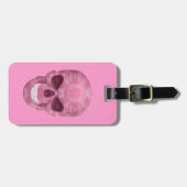 Roze camouflage schedel Bagagelabel (Voorkant horizontaal)