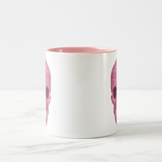 Roze camouflage schedel Mok (Center)