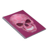 Roze Camouflage Schedel Notitieboek (Rechterzijde)
