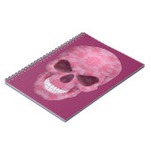 Roze Camouflage Schedel Notitieboek (Linkerzijde)