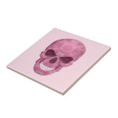 Roze Camouflage schedel Tegel Tegeltje (Zijkant)