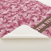 Roze camouflage sherpa deken (3/4)