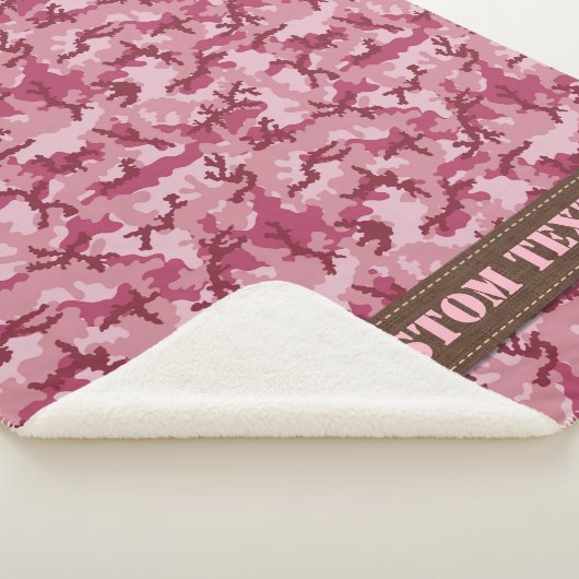 Roze camouflage sherpa deken (3/4)