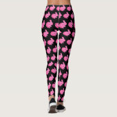 Roze Camouflage Silhouette Bunny Rabbit Leggings (Achterkant)
