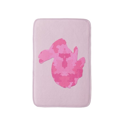 Roze Camouflage Silhouette Bunny Rabbit Mat (Voorkant Verticaal)