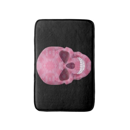 Roze Camouflage Skull Bath Mat (Voorkant Verticaal)