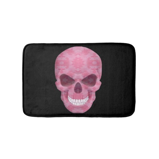 Roze Camouflage Skull Bath Mat (Voorkant)
