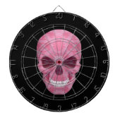 Roze Camouflage Skull Dart Board Dartbord (Voorkant)