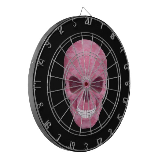Roze Camouflage Skull Dart Board Dartbord (Voorkant Links)