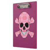 Roze Camouflage Skull en Crossbones Klembord (Links)
