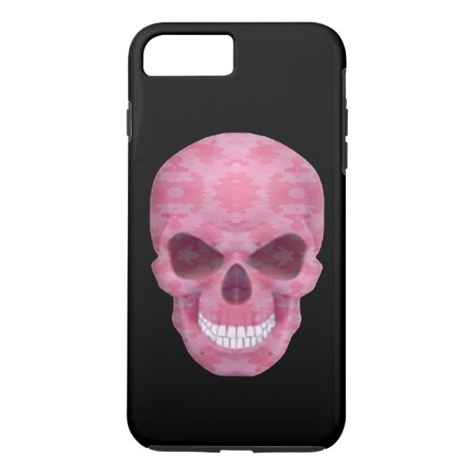 Roze Camouflage Skull iPhone 7 Hoesje (Achterkant)