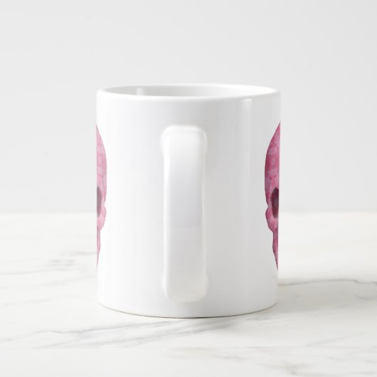 Roze Camouflage Skull Jumbo Mok (Achterkant)