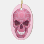 Roze Camouflage Skull Oval Ornament (Links)