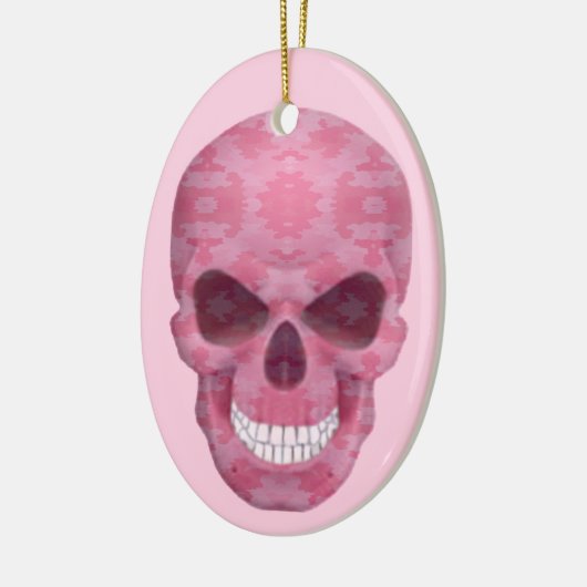 Roze Camouflage Skull Oval Ornament (Links)