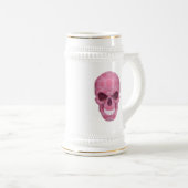 Roze Camouflage Skull Stein Bierpul (Voorkant rechts)
