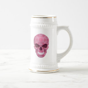 Roze Camouflage Skull Stein Bierpul