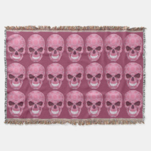 Roze Camouflage Skull Thrijmplank Deken