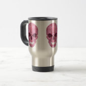 Roze Camouflage Skull Travel Mug Reisbeker (Voorkant links)