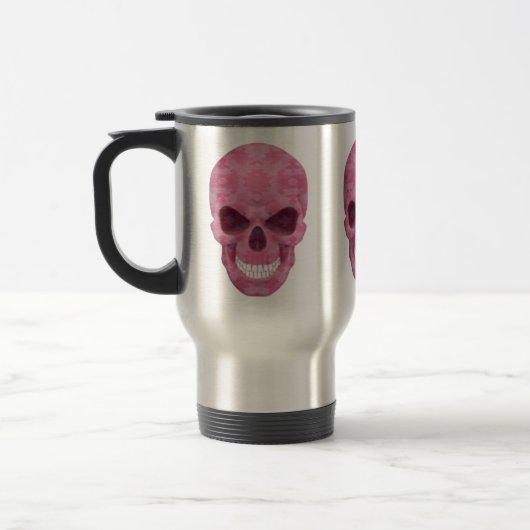 Roze Camouflage Skull Travel Mug Reisbeker (Links)