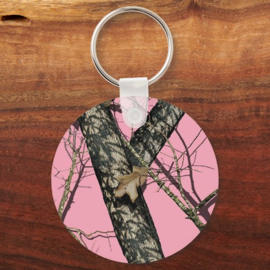 Roze Camouflage Sleutelhanger (Voorkant)