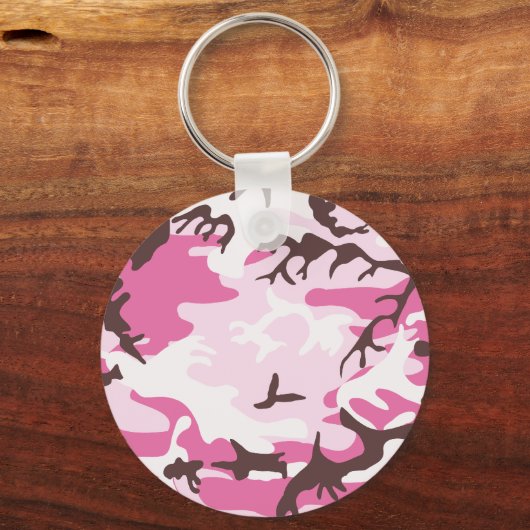 Roze Camouflage Sleutelhanger (Voorkant)