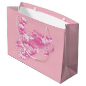 Roze Camouflage Snowmobiler Large Cadeautasje (Achterkant Gekanteld)