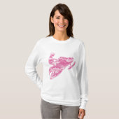 Roze Camouflage Snowmobiler T-shirt (Voorkant volledig)