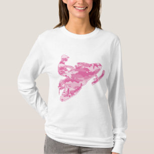 Roze Camouflage Snowmobiler T-shirt
