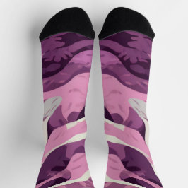 Roze camouflage sokken