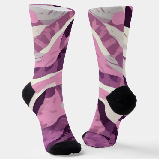 Roze camouflage sokken (Gebogen)