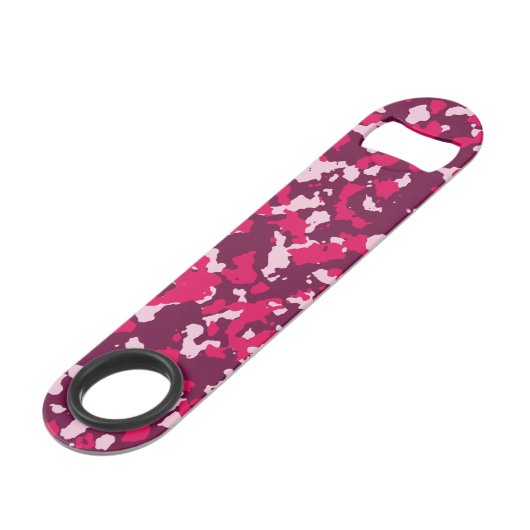 Roze Camouflage Speed Flessenopener (Voorkant Gekanteld)