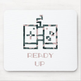 Roze camouflage spelcontroller klaar gamen muismat