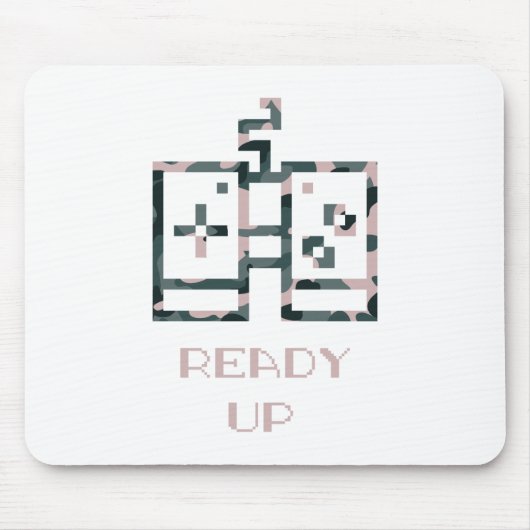 Roze camouflage spelcontroller klaar gamen muismat (Voorkant)