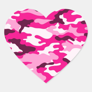 Roze camouflage Sticker