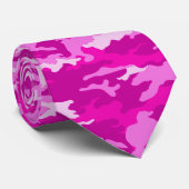 Roze Camouflage Stropdas (Opgerold)