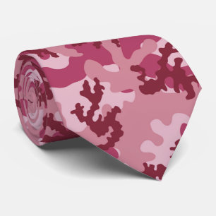 Roze camouflage stropdas