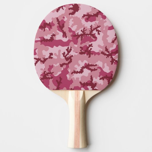 Roze camouflage tafeltennisbatje (Voorkant)